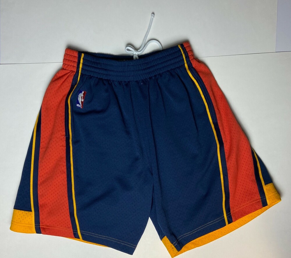 RARE 2009-10 Golden State Warriors Mitchell & Ness Navy Swingman Large Shorts